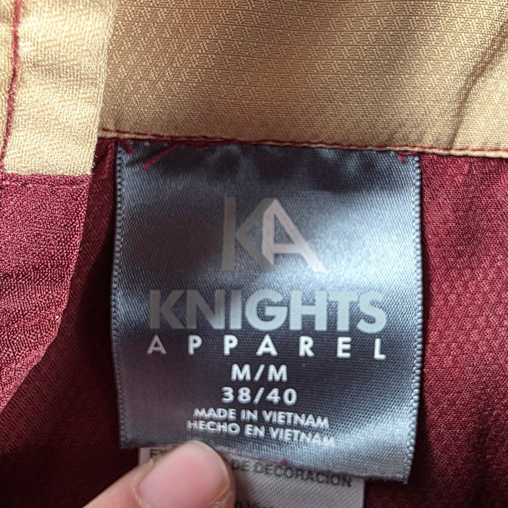 Knights Apparel FSU Pullover Mens Medium Maroon Gold Florida State Windbreaker - Picture 5 of 8